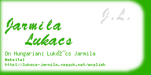 jarmila lukacs business card